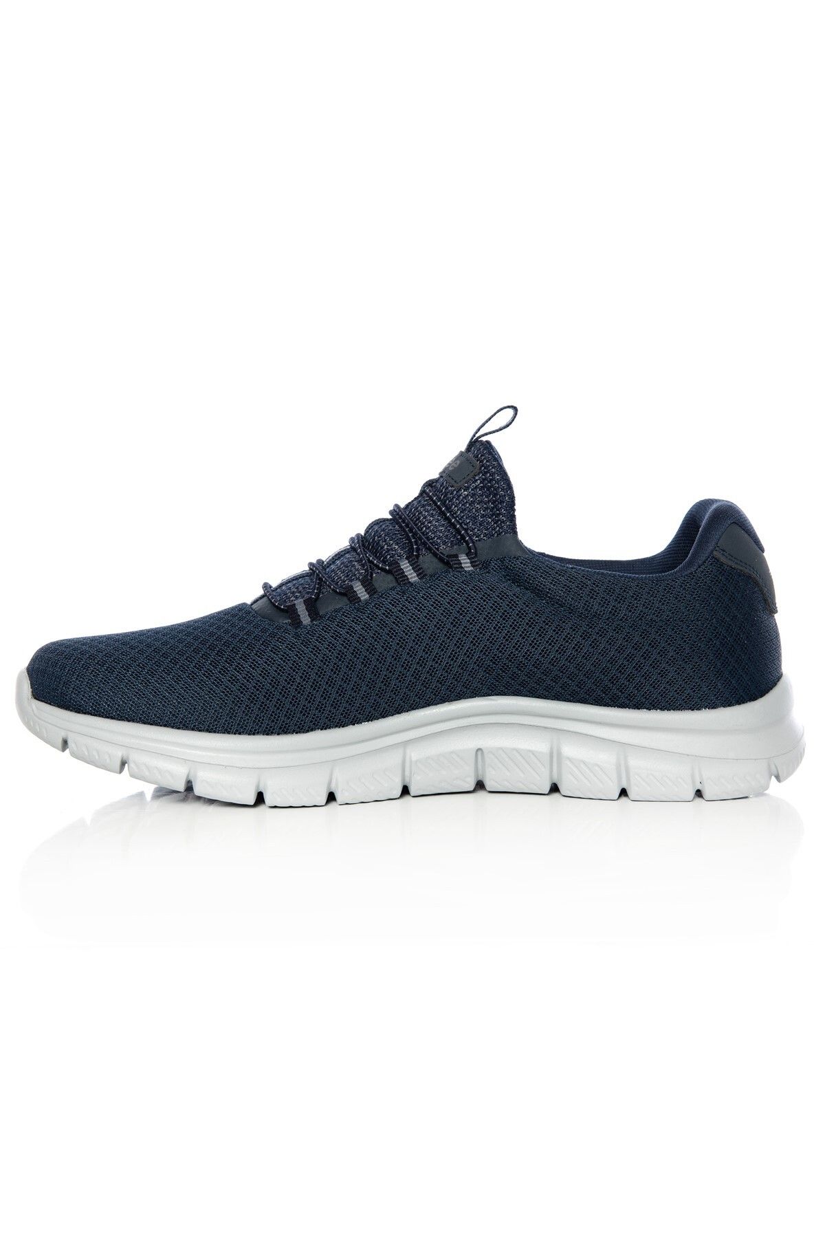 bilcee-Men's Navy Blue Lace-Up Thick Sole Comfortable Daily & Walking Sports Shoes 1011 3