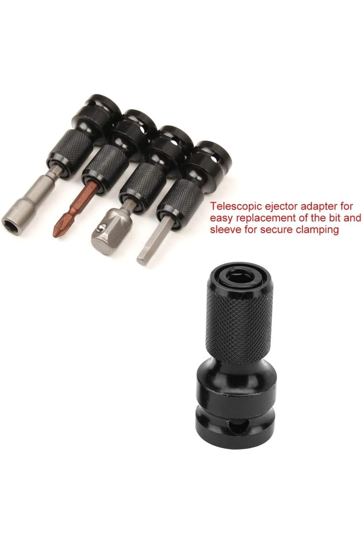 Torklu bijon Somun Sökme Darbeli Matkap için Bits altıgen Adaptör 4lü Set Yaylı Ağır hizmet Mandreni