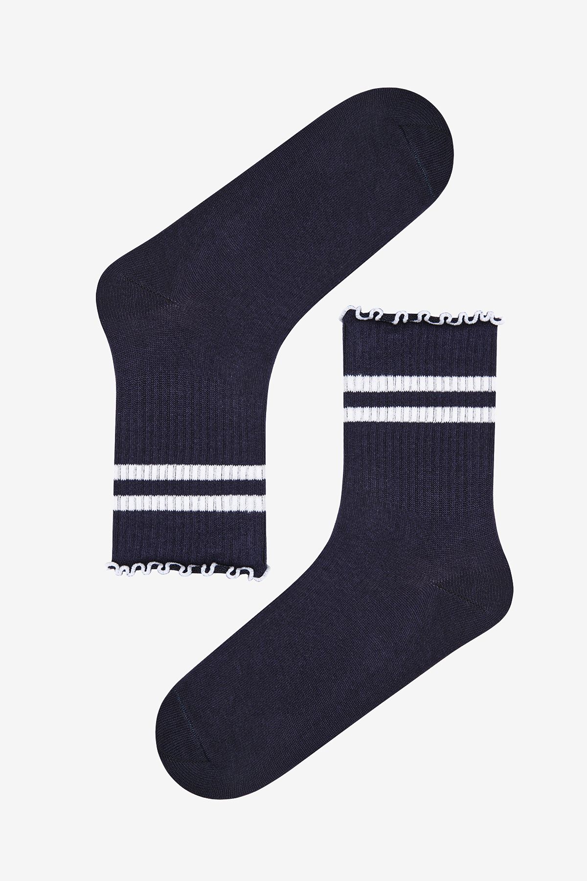 Penti-Frill Stripe 2-Piece Red Navy Blue Socks 3