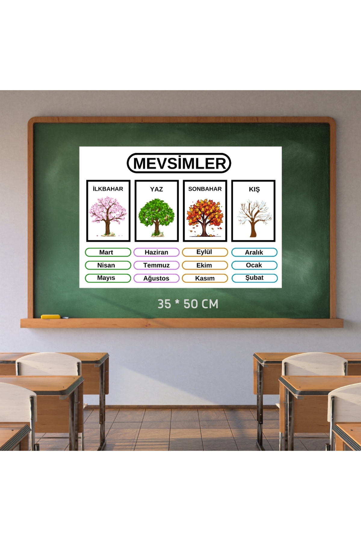 تابلوی آموزشی فصلی چاپ بریستول ۳۵×۵۰ سانتی‌متر - ۰۲