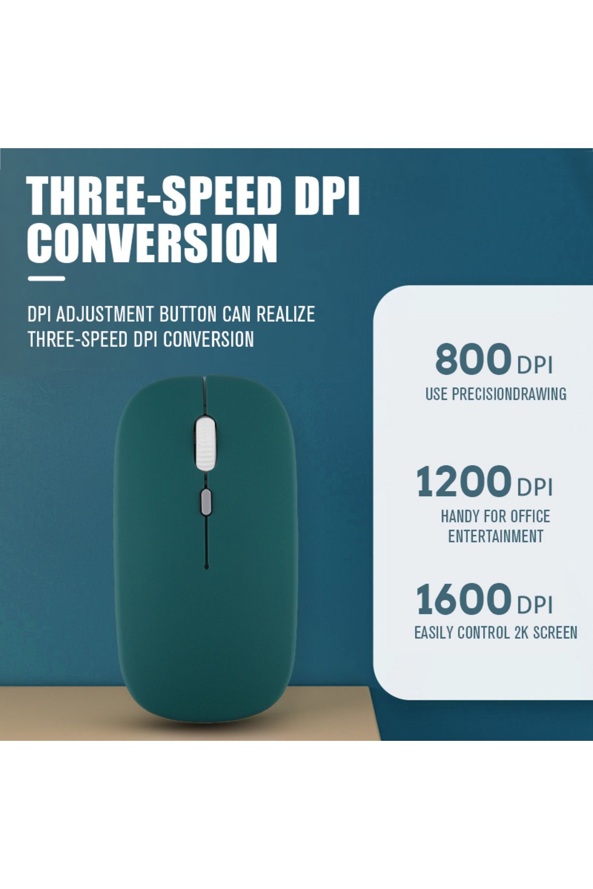 Choice-Bluetooth wireless mouse adjustable DPI mouse 4 button optical mouse wireless mouse without recei... 3