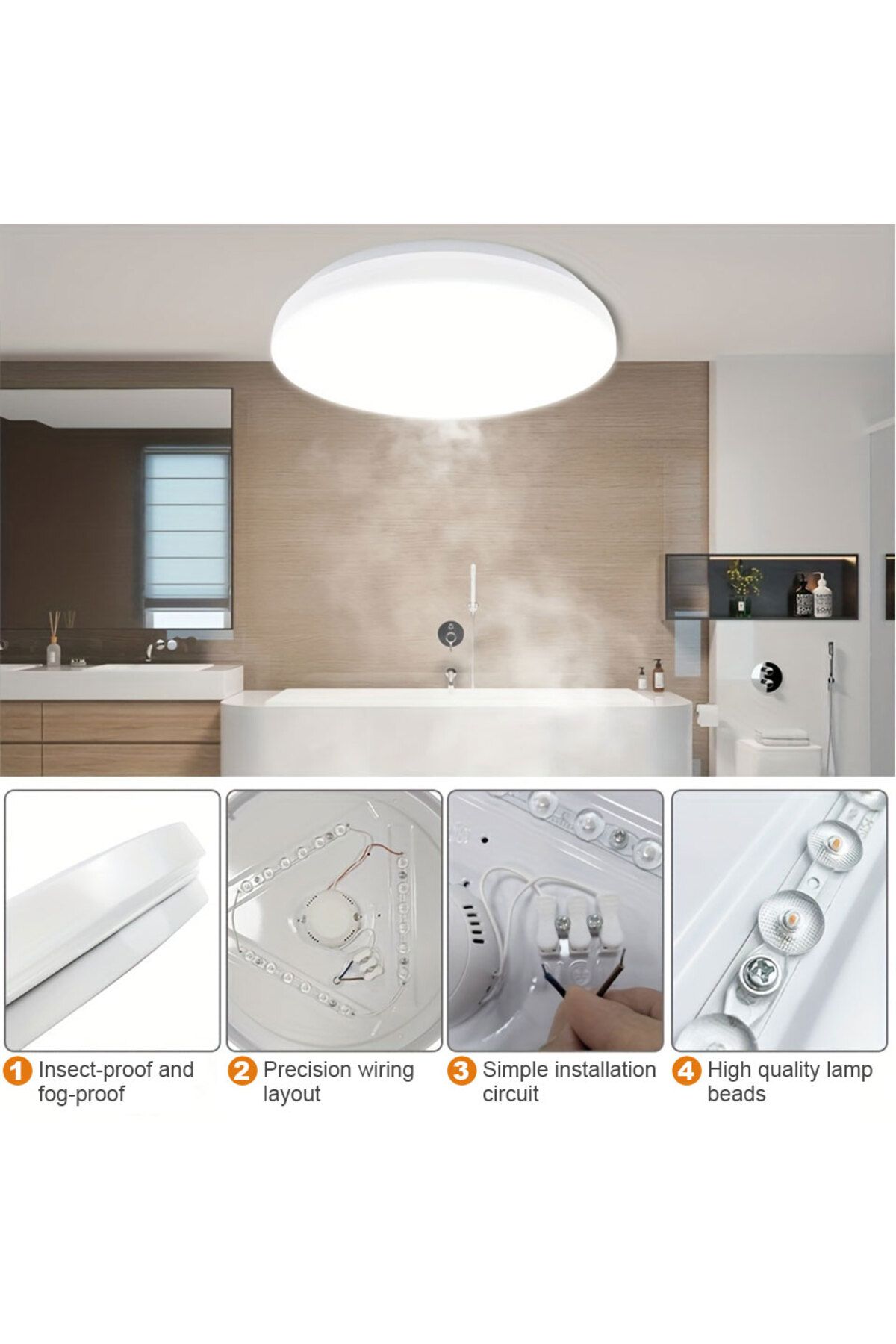 Choice-مصباح سقف LED مع مستشعر الحركة 12 واط 24 واط إضاءة منزلية ذكية تركيبات إضاءة سقف LED للمنزل 4