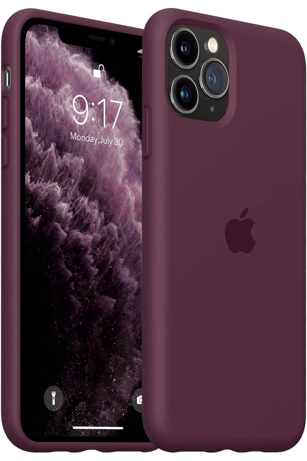 izzytech iPhone 12 Pro Max Uyumlu Dayanıklı Astar Yumuşak Logolu Lansman Silikon İçi Kadife Telefon