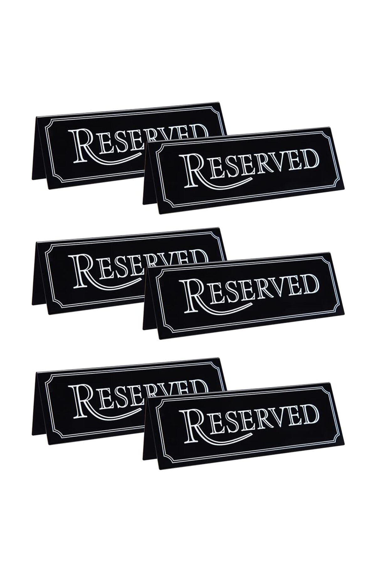 Choice-6 Pieces Acrylic Reserved Table Signs,Seating Background Reserved Signs for Tables Wedding Birthd... 1