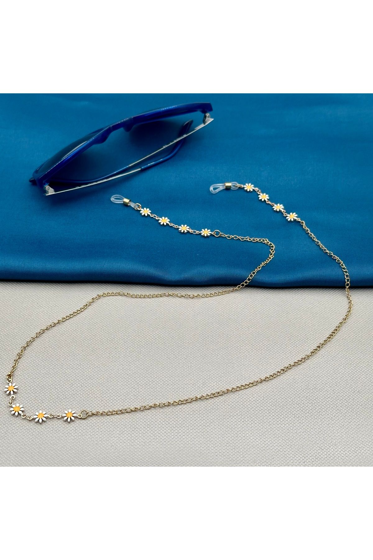 Opia Takı & Aksesuar-Steel Daisy Glasses Lanyard 2