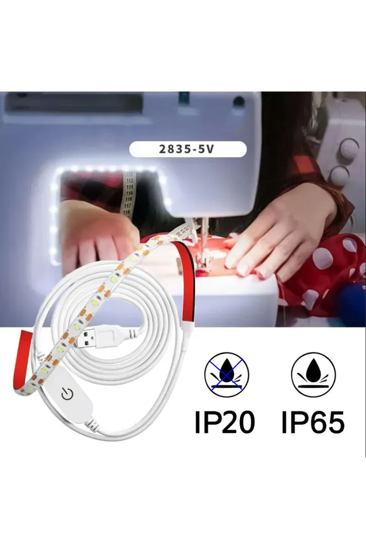 Choice-USB 5V 1m 2m 3m LED Sewing Machine Light Strip Kit SMD2835 White Lighting With Touch Switch Flexi... 1