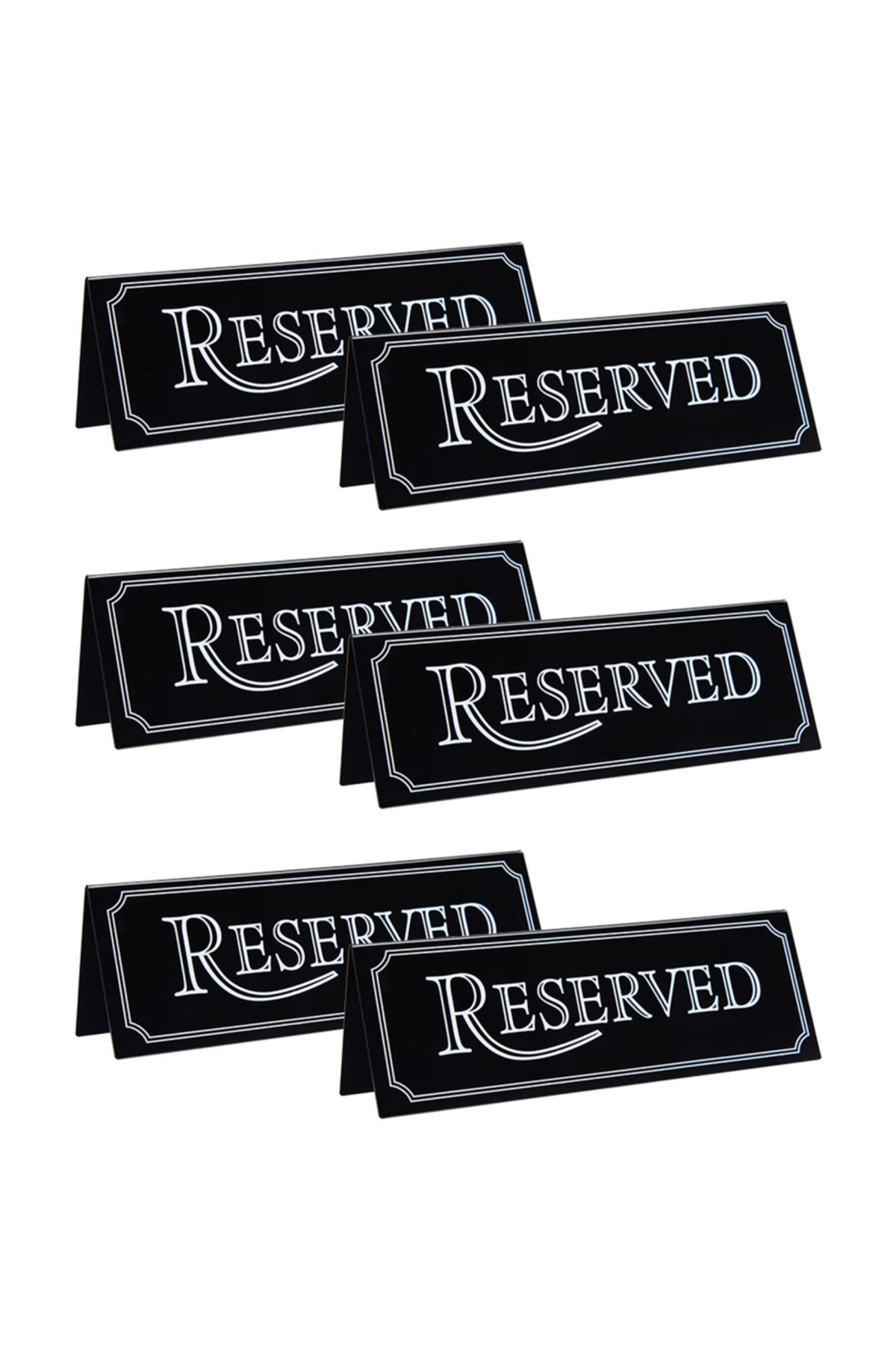 Choice-6 Pieces Acrylic Reserved Table Signs,Seating Background Reserved Signs for Tables Wedding Birthd... 2