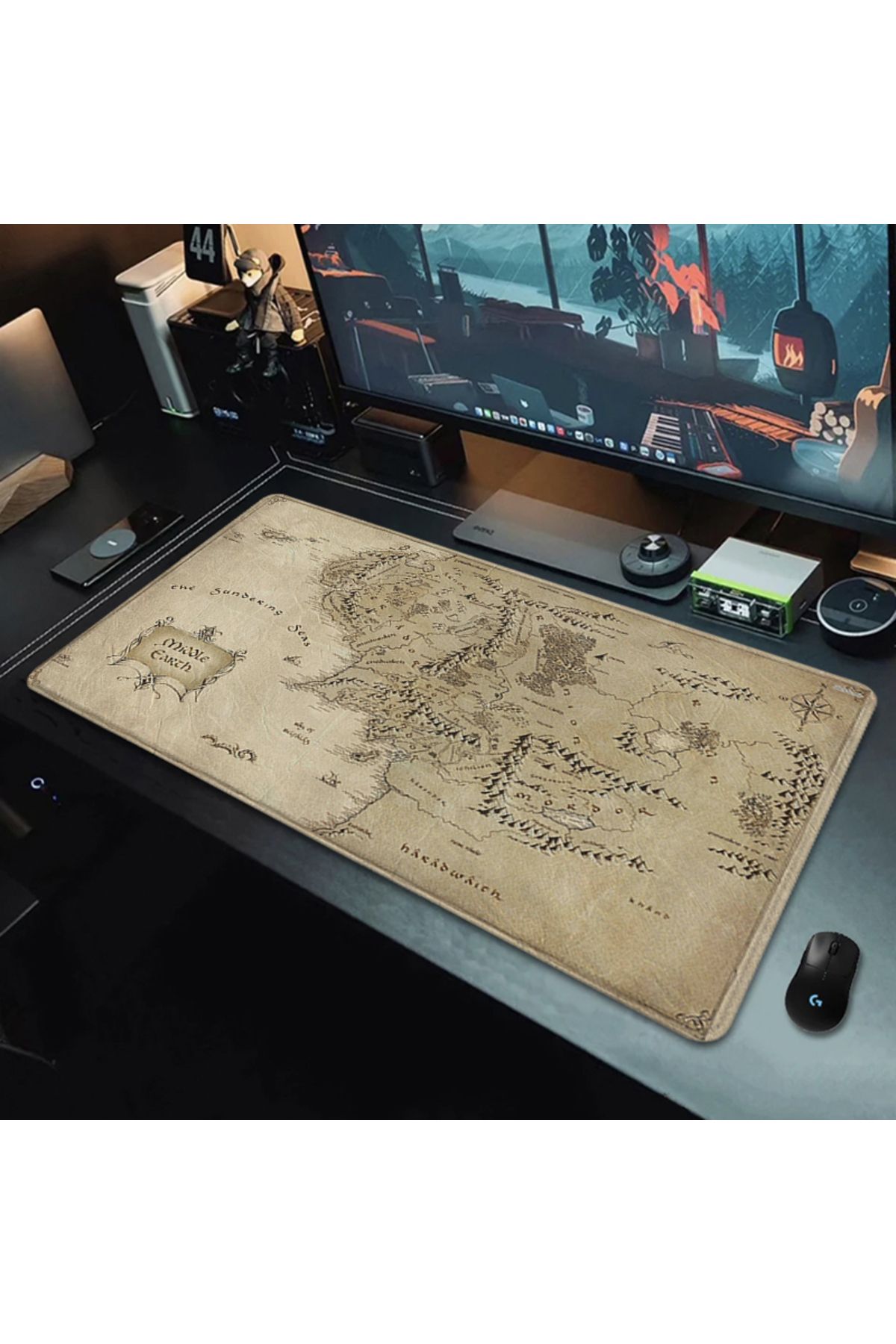 CSMY-Middle Earth Mouse Pad L-Lords of Rings Computer Desk Mat Gamer Keyboard Mat Stitched Edge Mousep... 7