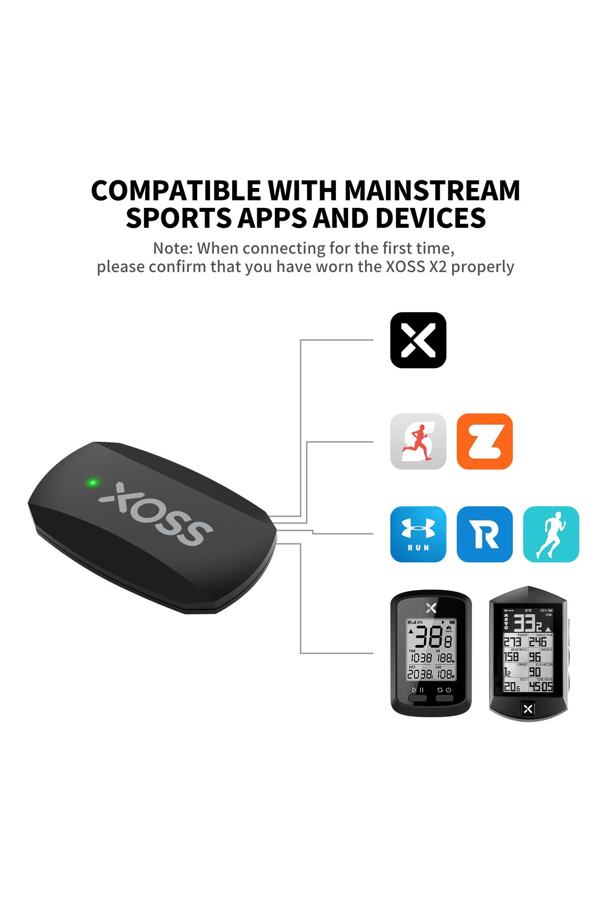 XOSS-Vortex Speed Cadence Sensor X2 Heart Rate Monitor S1 Bike Computer GPS Mount For GARMIN iGPS... 7