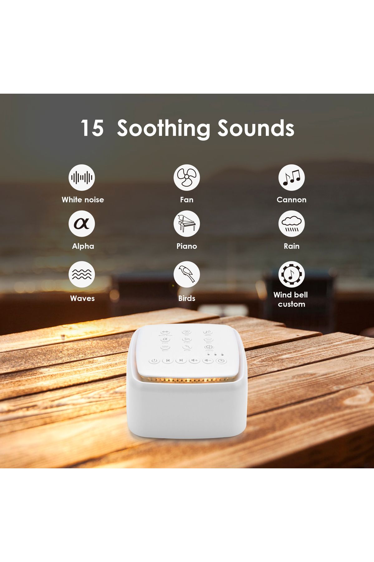 Choice-White Noise Machine Type-c Rechargeable Timed Shutdown Sleep Sound Machine For Sleeping  Relaxati... 3