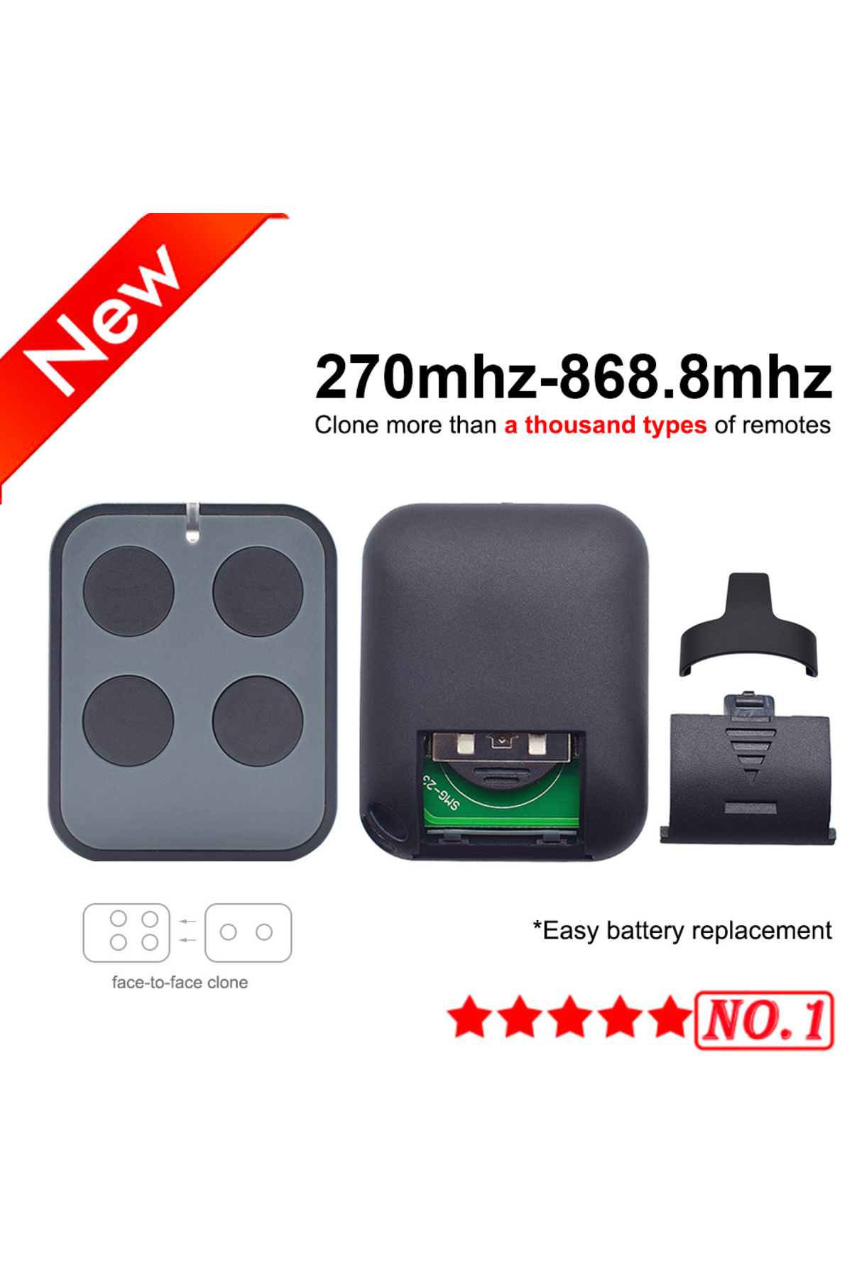 Scimagic-RC-MULTI Frekans 280-868mhz Evrensel Garaj Kapısı Uzaktan Kumandası 315 390 868 433.92 MHz Çift... 2