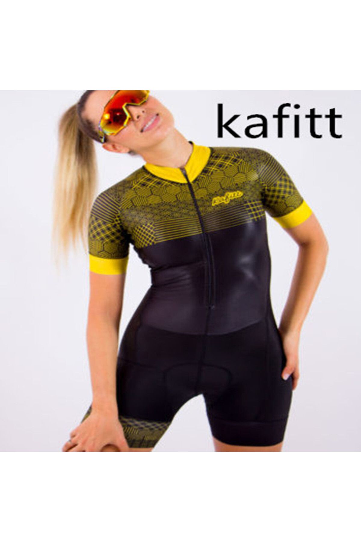 Choice-KAFITT women little monkey suit cycling suit work shirt short sleeved summer suit one-piece Pro 2... 3