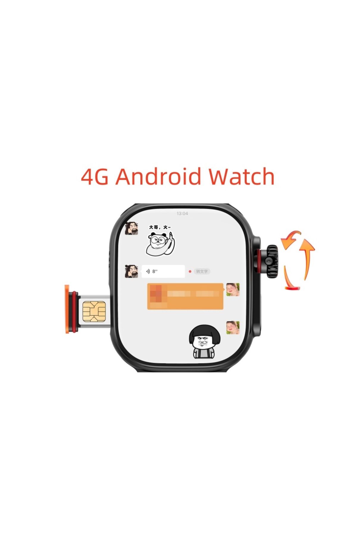 Choice-Android 9.0 Smartwatch 4G S9 Ultra With 800W Camera 448*528 Amoled GPS WIFI Google Play Store Hea... 6