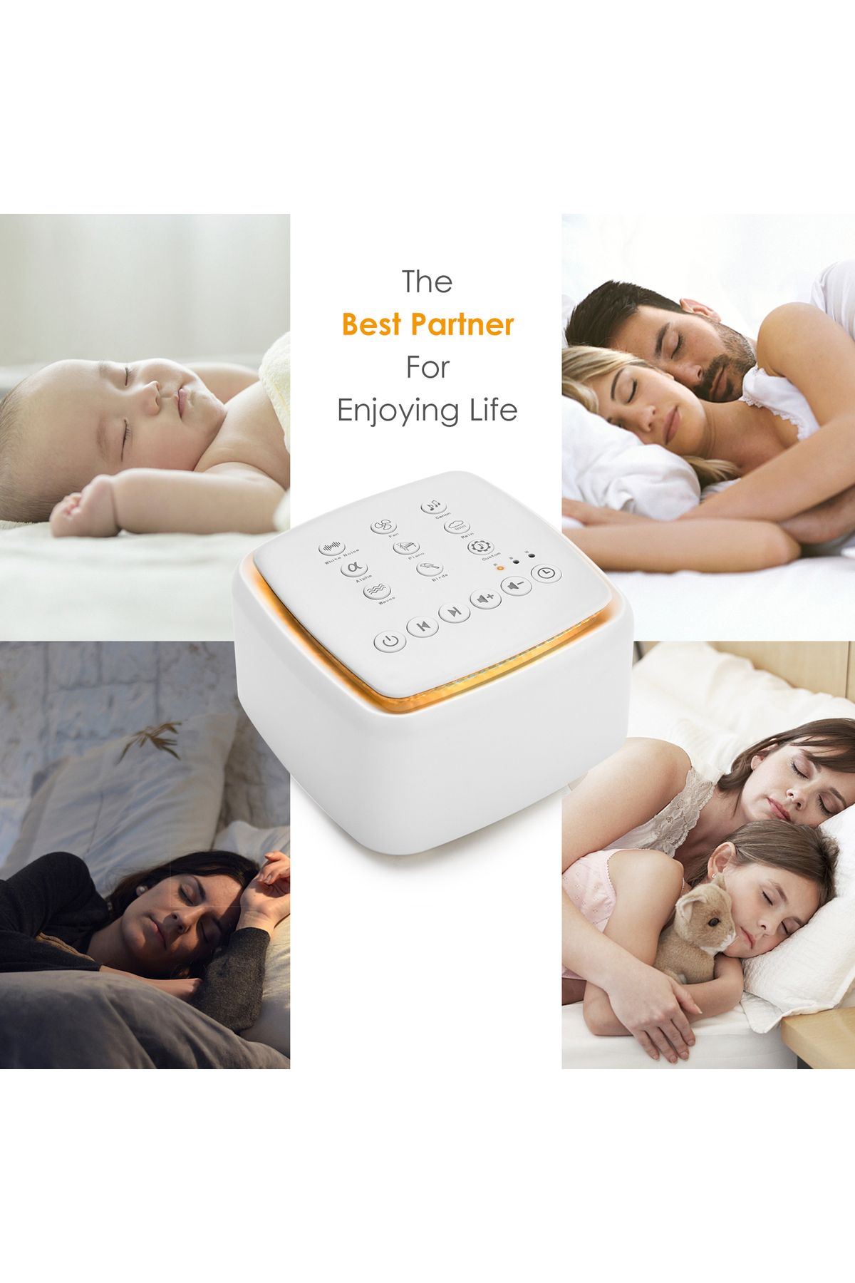 Choice-White Noise Machine Type-c Rechargeable Timed Shutdown Sleep Sound Machine For Sleeping  Relaxati... 4