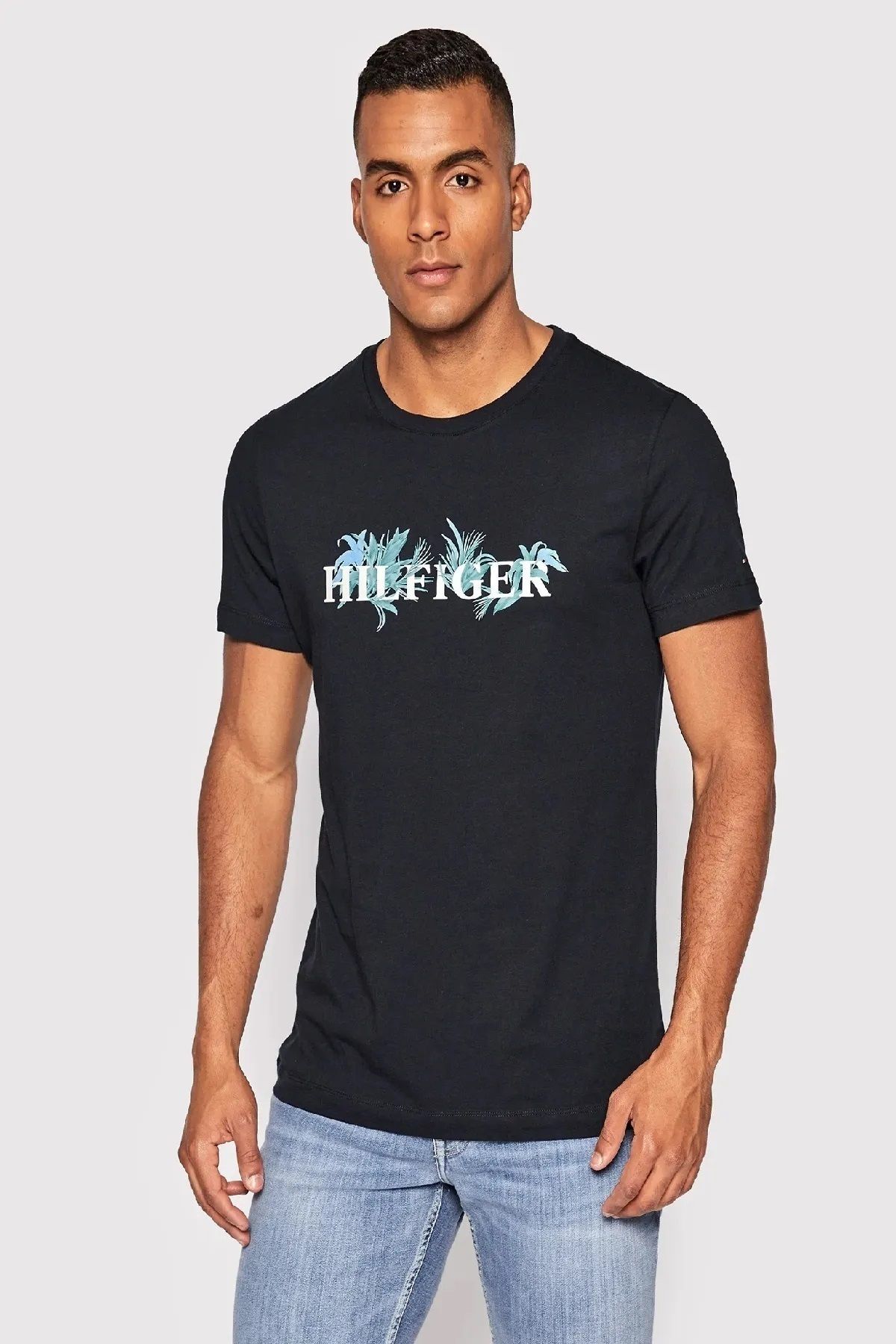 Hilfiger Denim __TommyHilfiger Organik Pamuk Erkek T-shirt Slim Fit