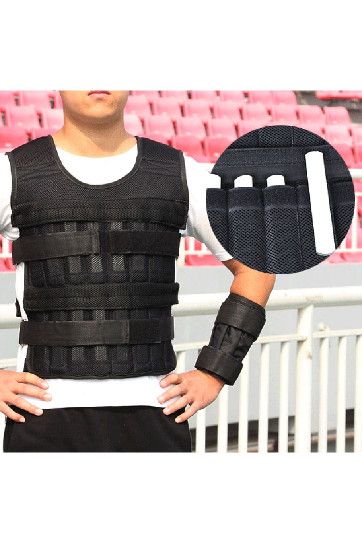 Choice-20kg Weighted Vest Adjustable Loading Weight Jacket Exercise Weightloading Gym Equipment Boxing T... 2