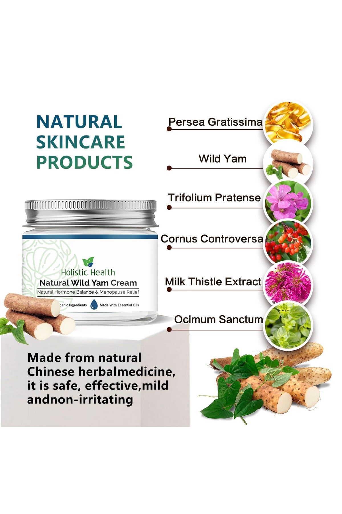 Choice-50g Yilest Hormone Yam Cream Wild Yam Balancing Natural Organic Yam Facial Firming And Aging Mois... 3