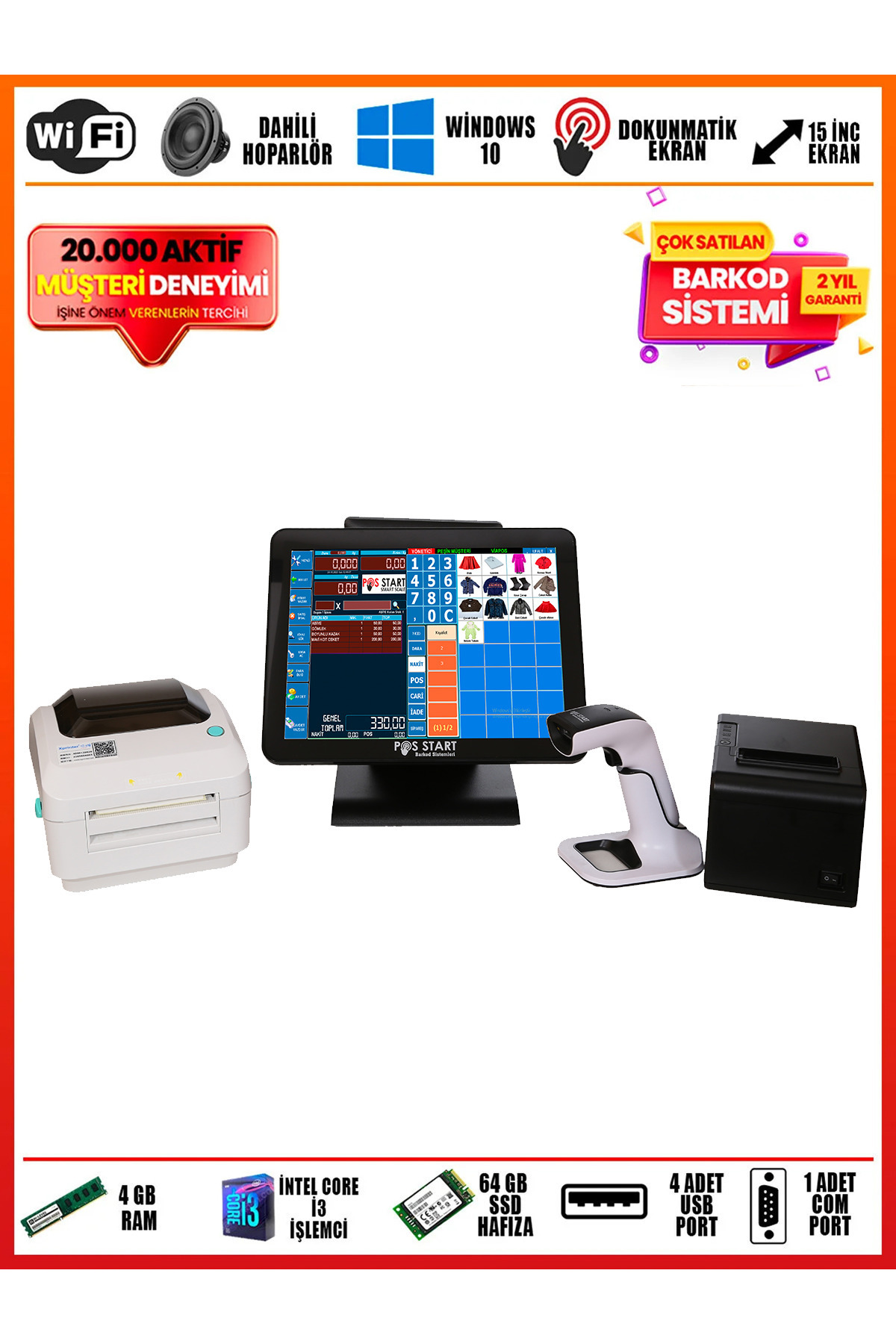 POS START Mağaza, Butik, Ayakkabıcı, Giyim Firmalarına Özel Barkod Sistemi | Kurumsal Set