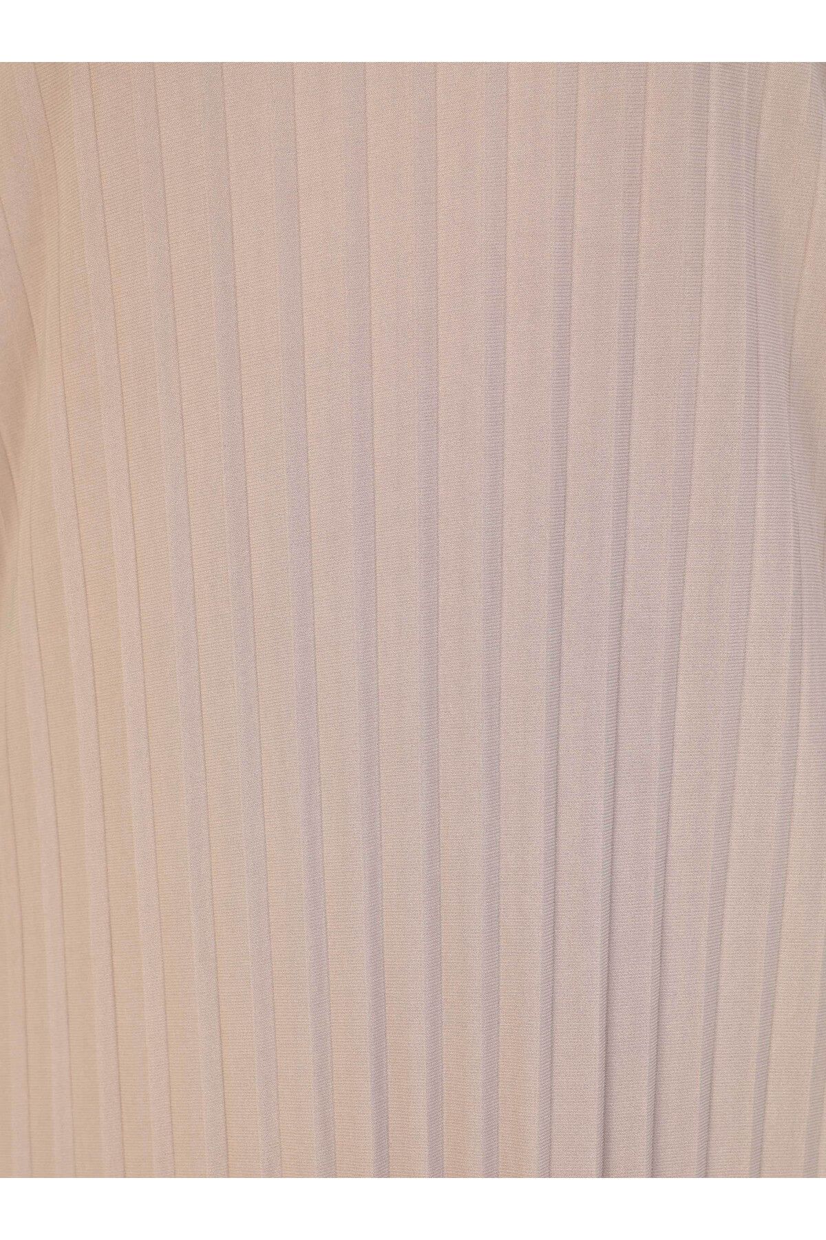 Refka-Beige Sandy Fabric Pleated Set - Refka 5