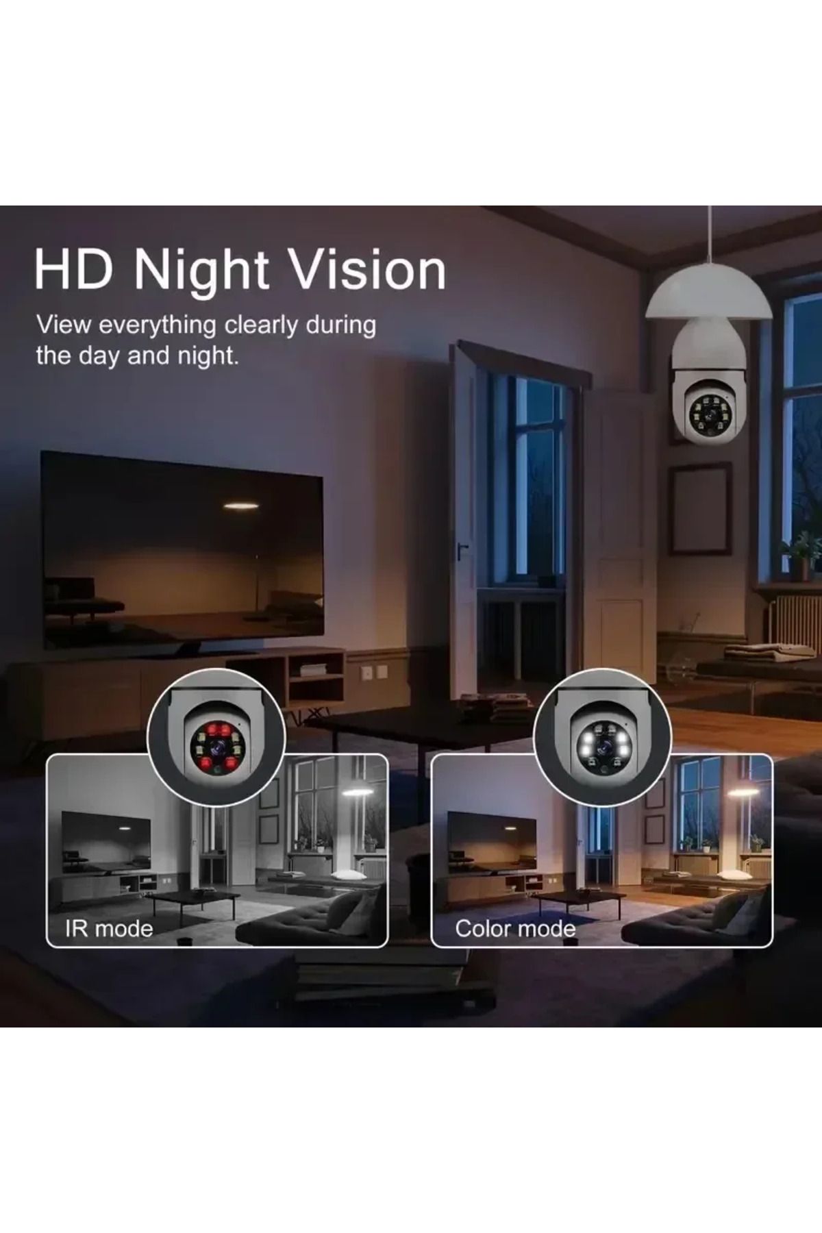 Choice-E27 Bulb Camera 4X Digital Zoom AI Human Motion Detect Full Color Night Vision Surveillance Camer... 3