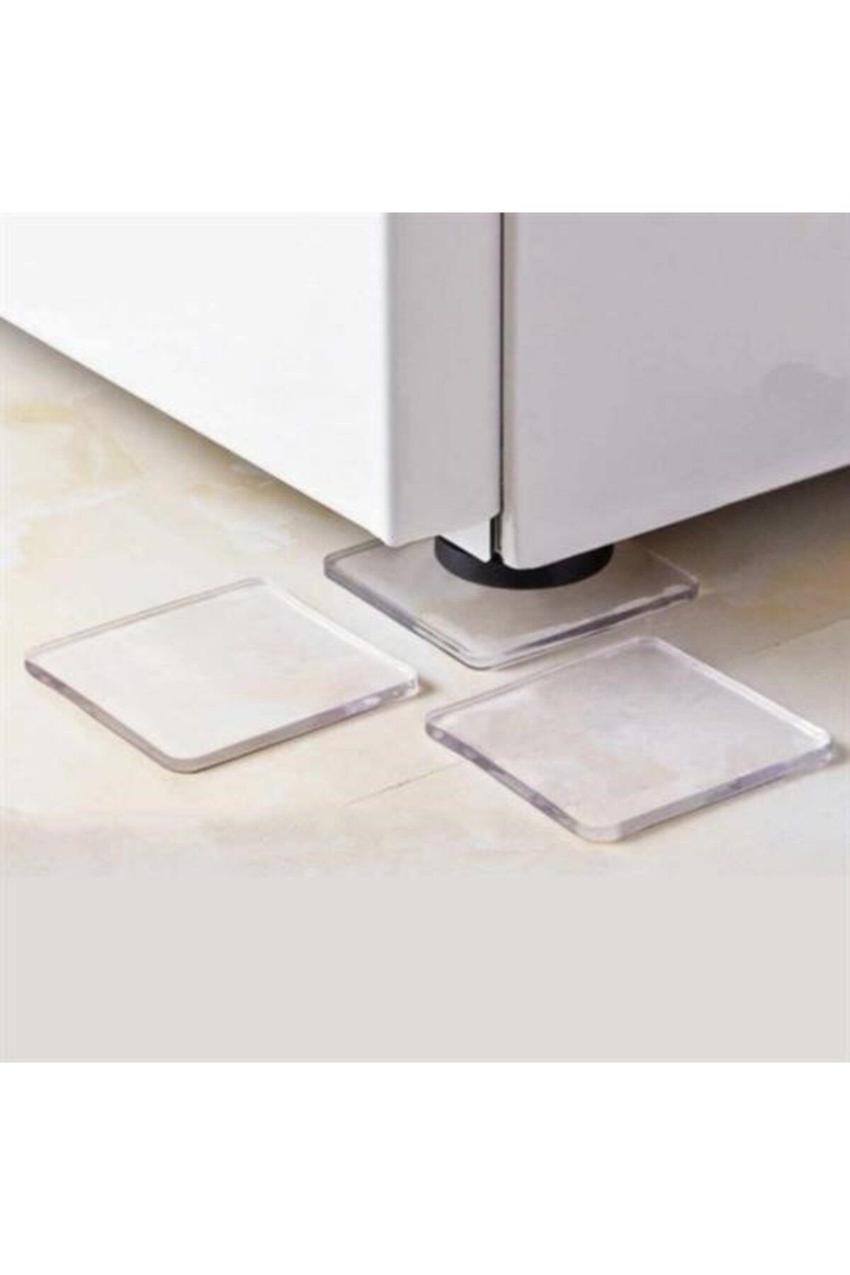 Kuzgun Online Shop Tampa 4 Bucăți Scaune Transparente Din Silicon Alb - Protectie, Anti-alunecare Și Durabilă Unisex - One Size