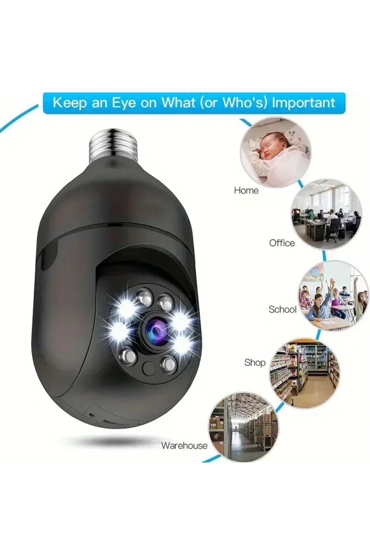 Choice-E27 Bulb Camera 4X Digital Zoom AI Human Motion Detect Full Color Night Vision Surveillance Camer... 5