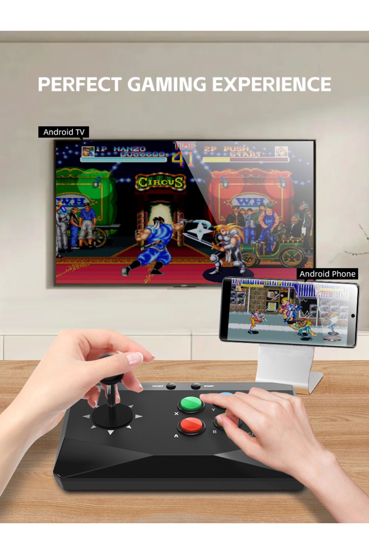 Choice-Data Frog Game Arcade Keyboard Wireless Controller for Street Fighter Retro Video Game Consoles C... 3