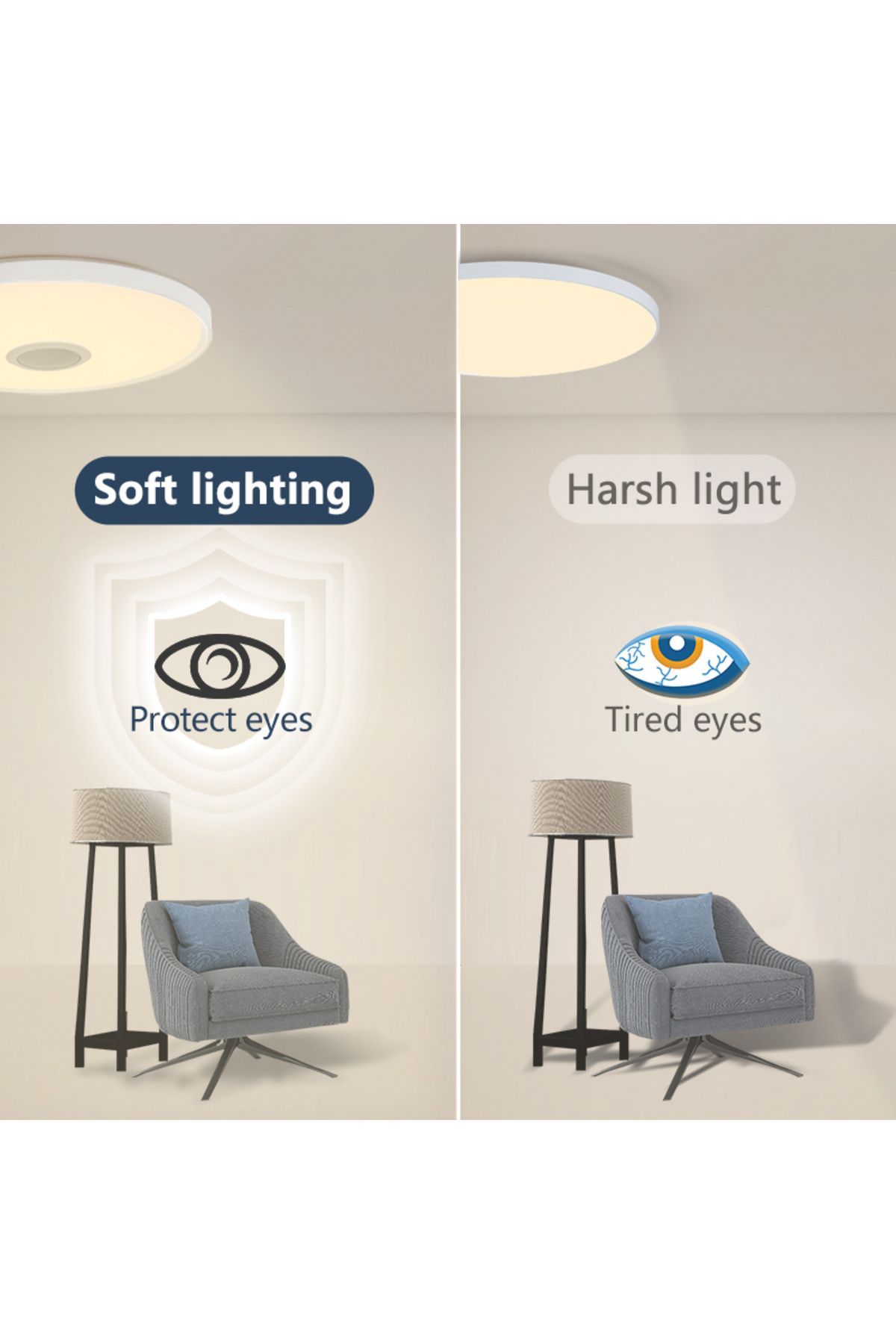 MARPOU-65W TUYA Smart APP Ceiling Lamp LED Music Light Speaker RGB Dimmer Remote Control Bluetooth WIFI ... 6