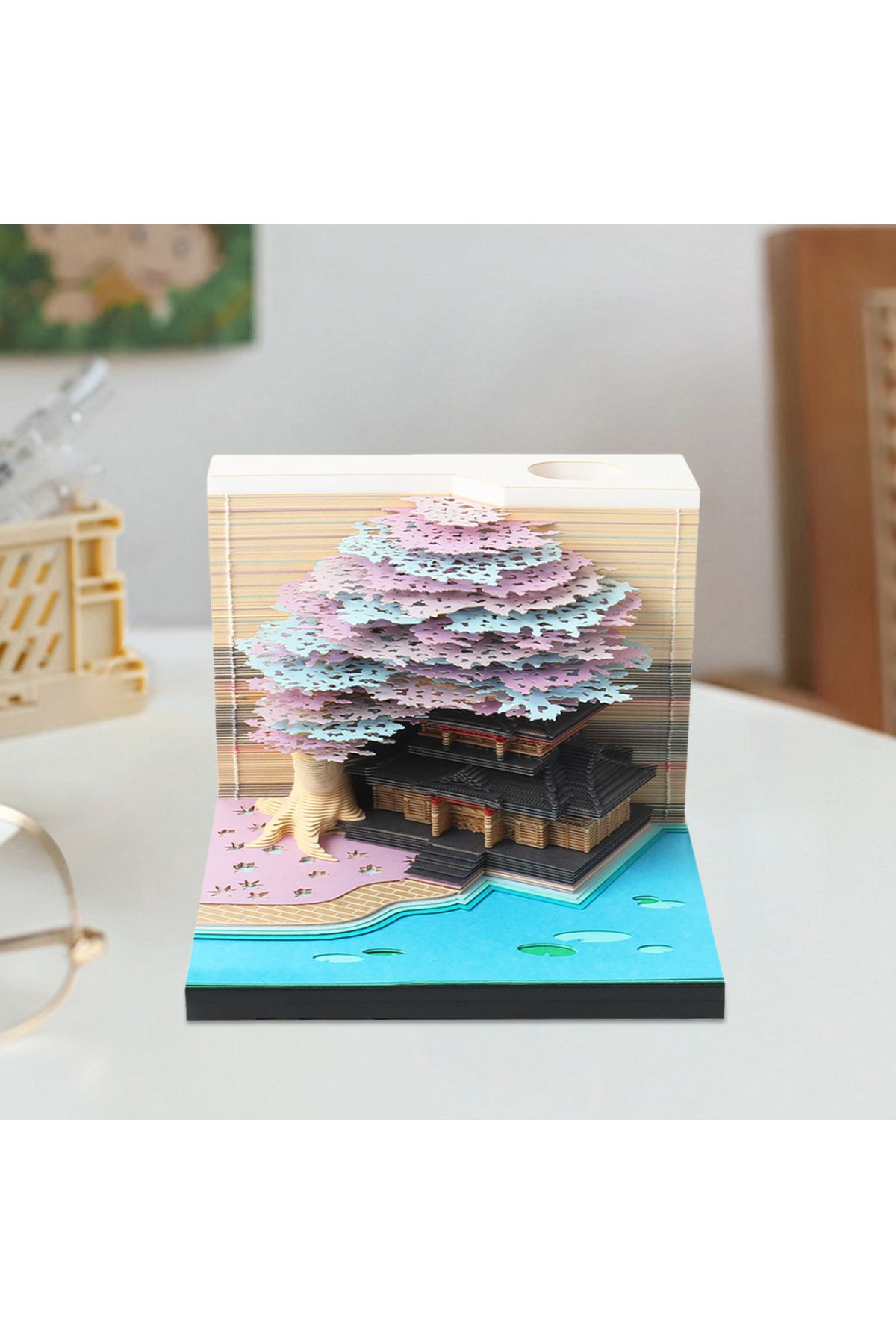 Choice-2025 3D Desk Calendar Memo Pad Calendar Carving Model Paper Art DIY Notes Calendar Sculpture 3D C... 6