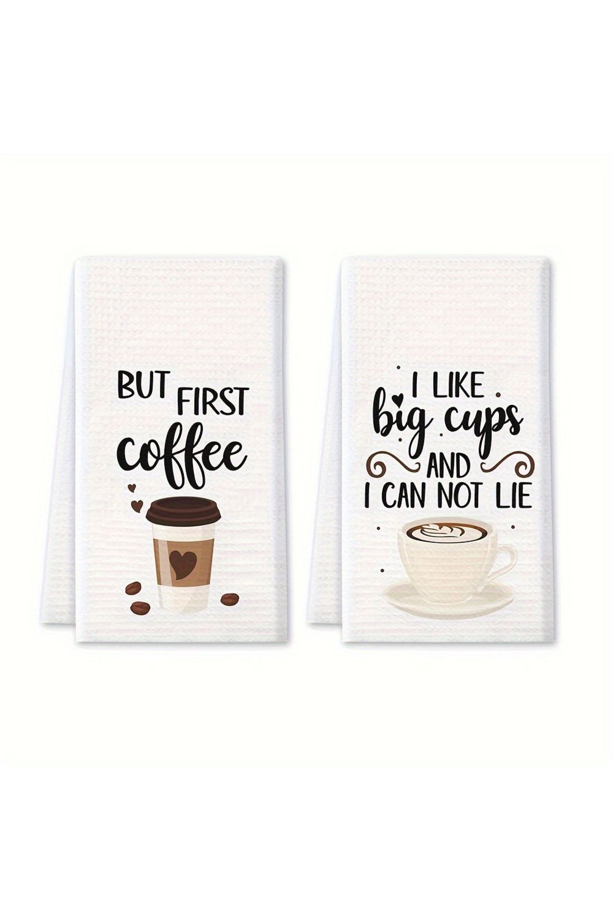 Choice-2pcs, Hand Towels, Coffee Theme Kitchen Towel, Coffee Pot Cup Pattern Decorative Dishcloth, Absor... 1