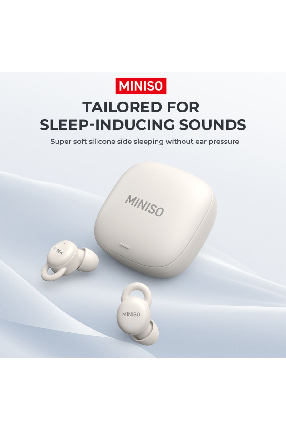 Miniso-MINISO X10 Wireless Bluetooth 5.4 Earphones Sleep Wireless Headphones With Mic Touch Control Nois... 3