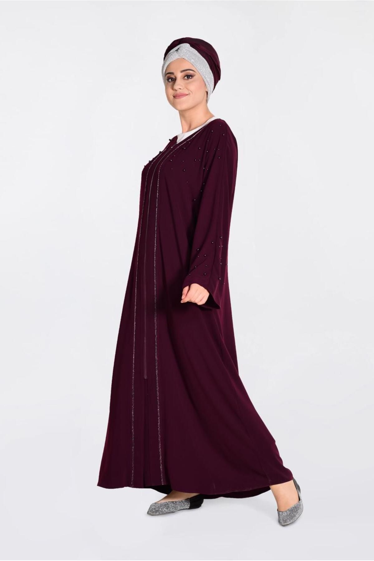 زیپ مروارید DETAILED ABAYA 8295 Alvina