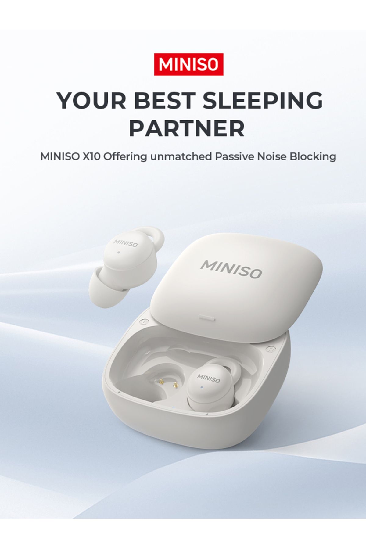 Miniso-MINISO X10 Wireless Bluetooth 5.4 Earphones Sleep Wireless Headphones With Mic Touch Control Nois... 8