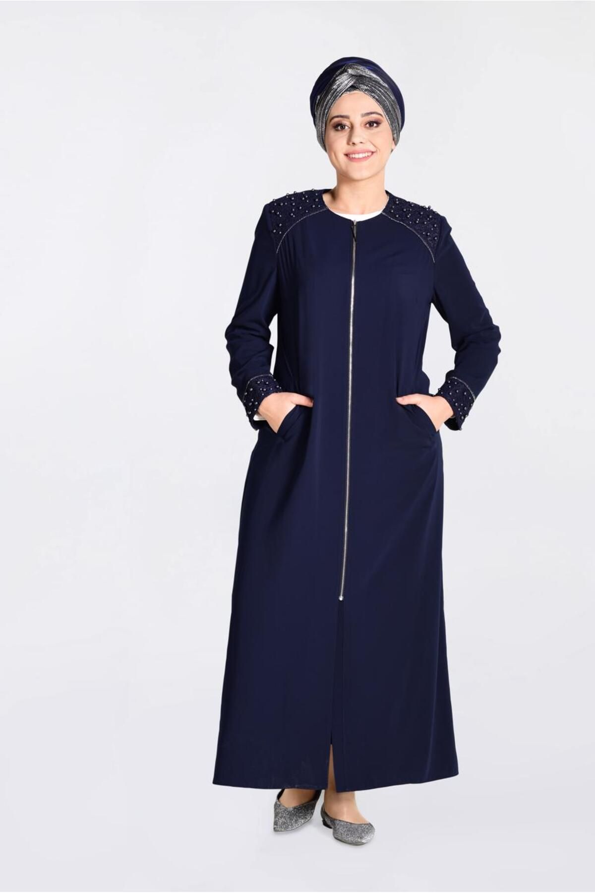 زیپ PEARL DETAILED ABAYA 8290 Alvina