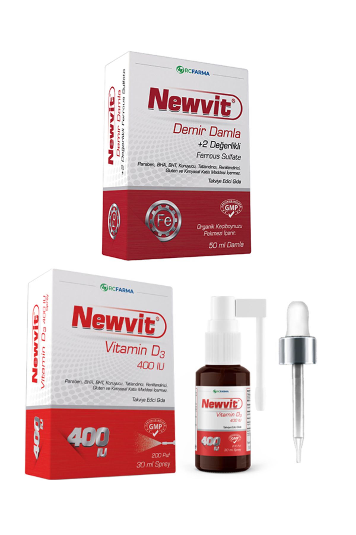 Newvit Demir Damla + Newvit D3 400 Iu Sprey