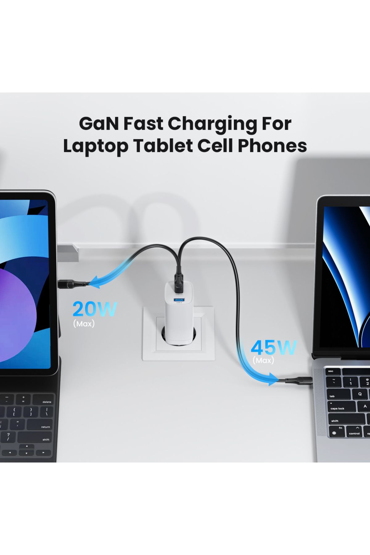 ASOMETECH-67W GaN Fast Charging Type C Charger for iPhone Xiaomi USB Type C High Speed PD Charge for Samsun... 4