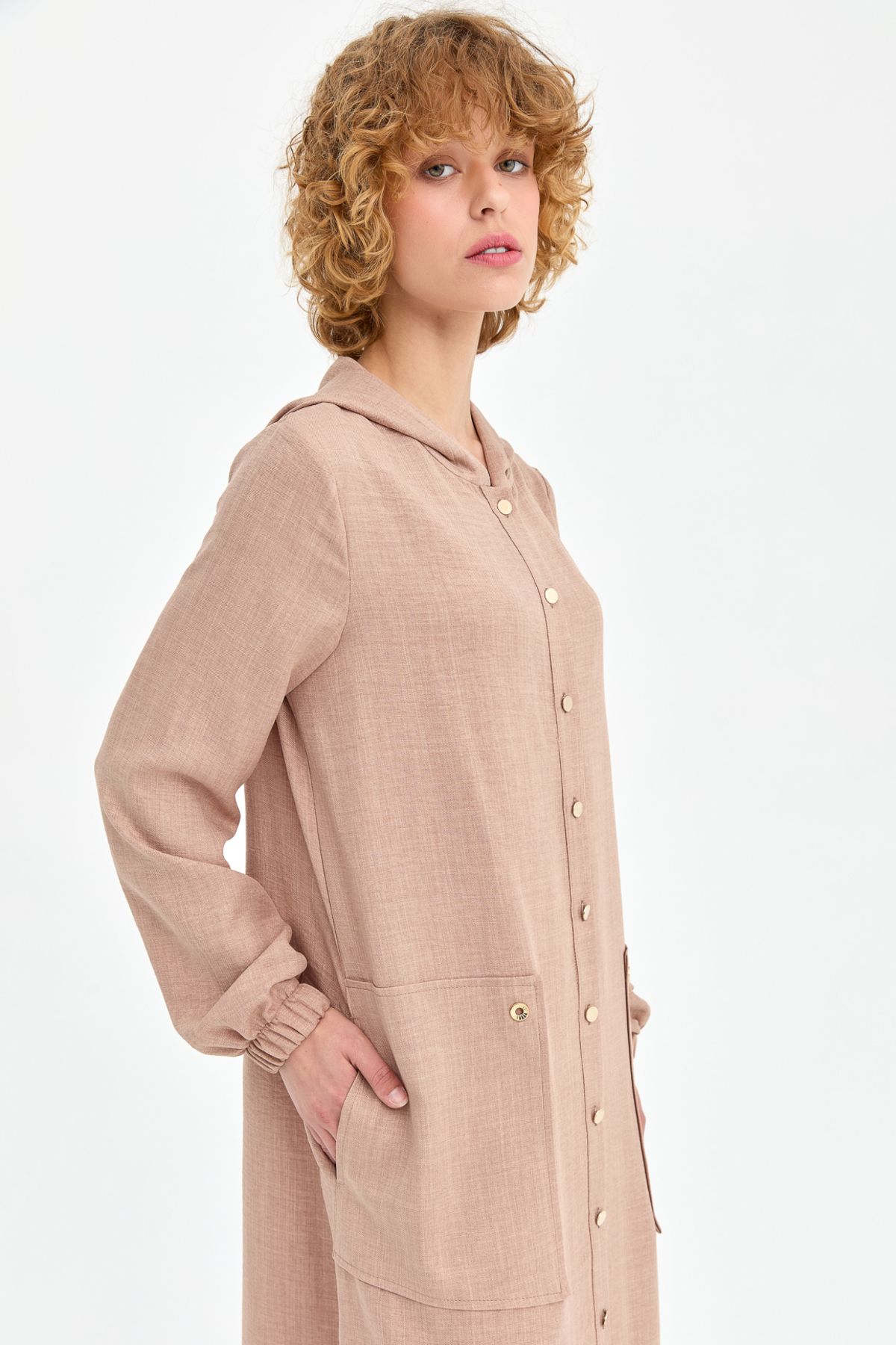 Esswaap-Camel Saviour Tunic - Disappear Design with Large Pockets and Hood Detail 8