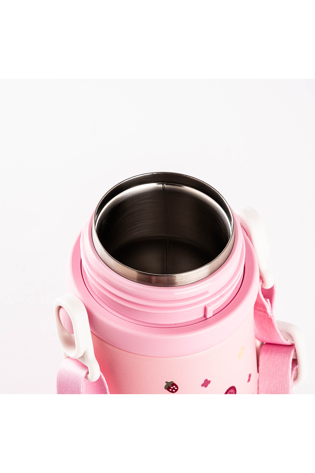 Tantitoni 025-01-pembe Askılı Paslanmaz Çelik Çocuk Termosu 300ml fotoğrafı 3 (önizleme)