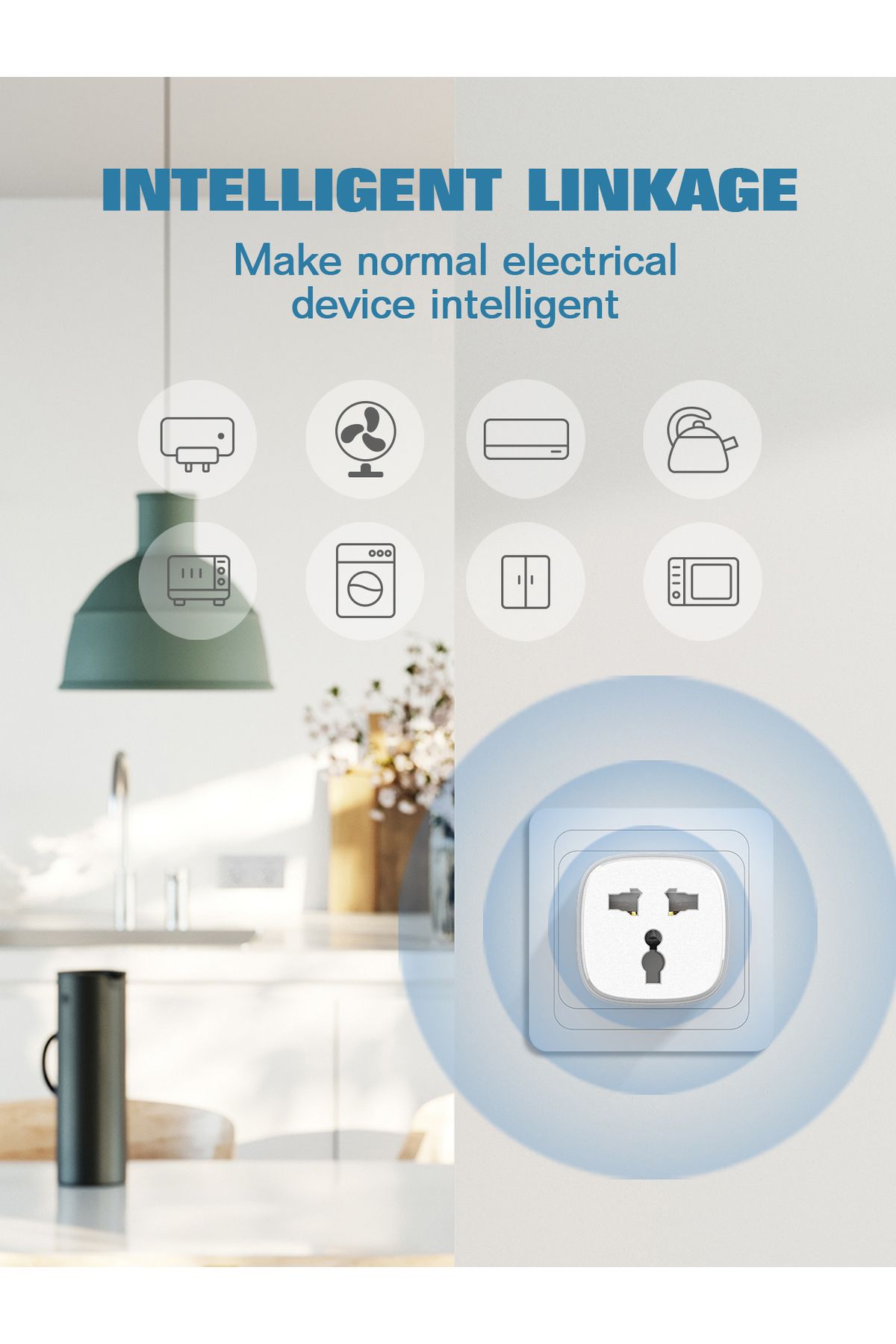Choice-LDNIO WiFi Smart Wall Socket With Switch Button Portable Power Strip With EU US UK plug 2500 W Go... 3