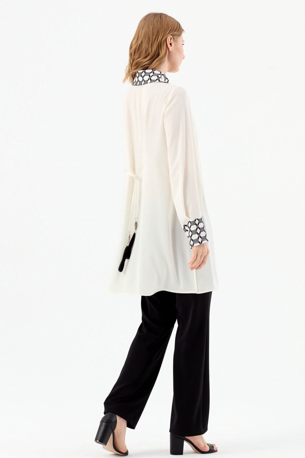 Esswaap-Back Tie Tunic Ecru 5
