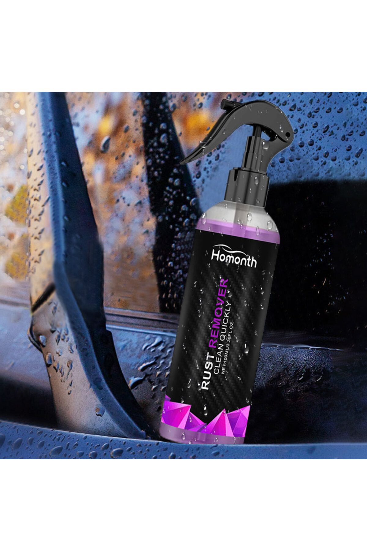 HOSPORT-100ml Rust Inhibitor Paint Rust Remover Derusting Spray Car Rust Removal Spray Car Wheel Hub Rust... 3