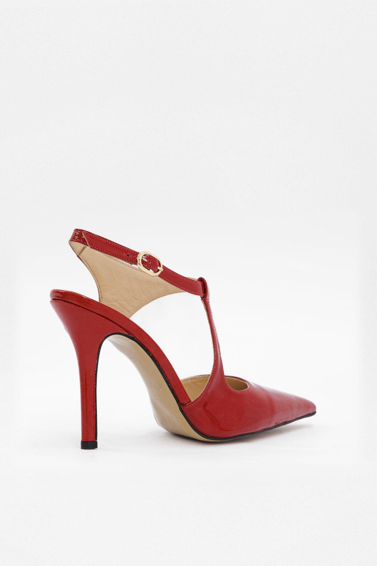 NILUFARR-Carlen Red Patent Leather - Genuine Leather Heeled Shoes 4