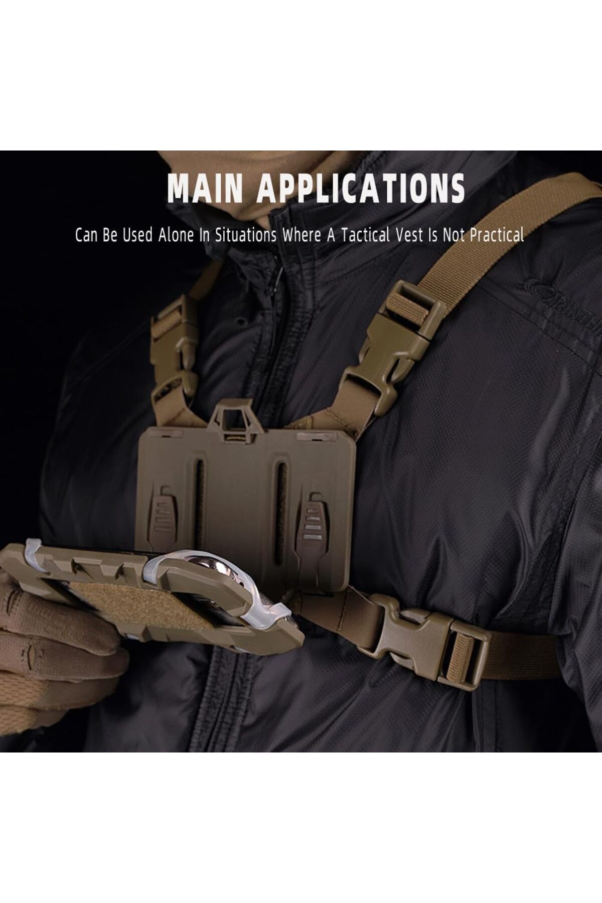 Choice-Tactical Chest Mount Harness Strap Mobile Phone Navigation Holder Fixing Cellphone Bracket Fix Ad... 7