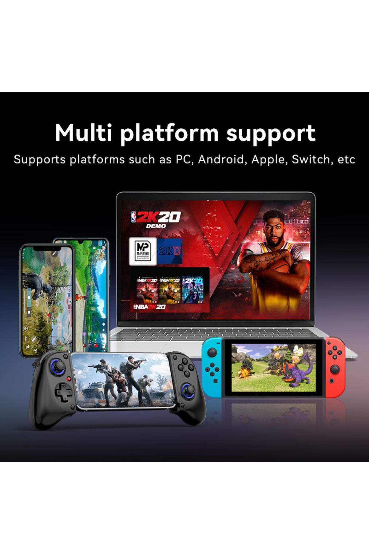 Choice-BSP-D11 Stretching Wireless Game Controller For SWITCH/Android/Apple IOS Tablet For PS3/PS4/XBOX ... 3