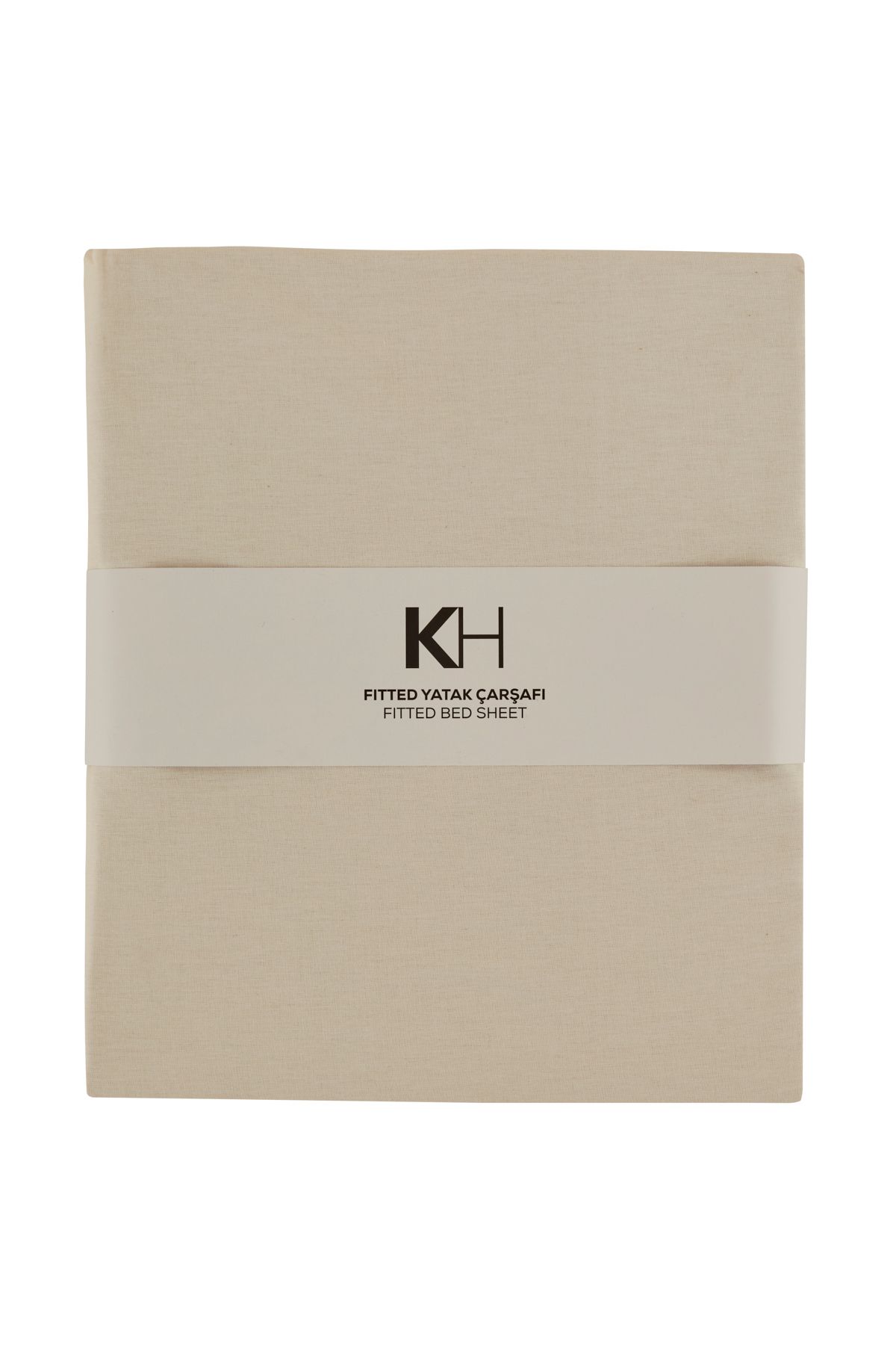 Karaca Home-Ecru Colored Basic 100% Cotton Single Elastic Sheet 3