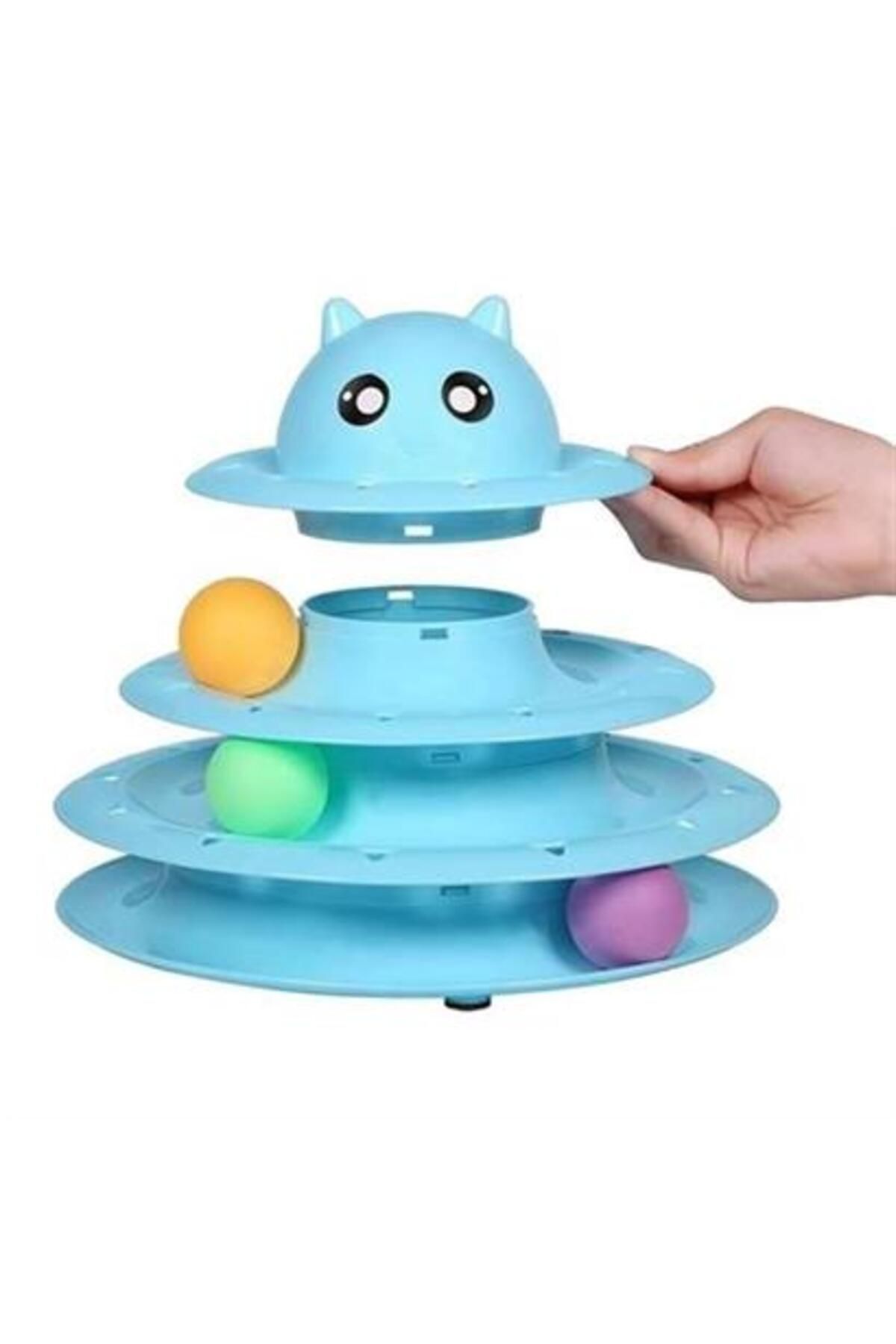 Tenda-Three Storey Tower Of Tracks Cat Toy Set - Fun Cat Game 8
