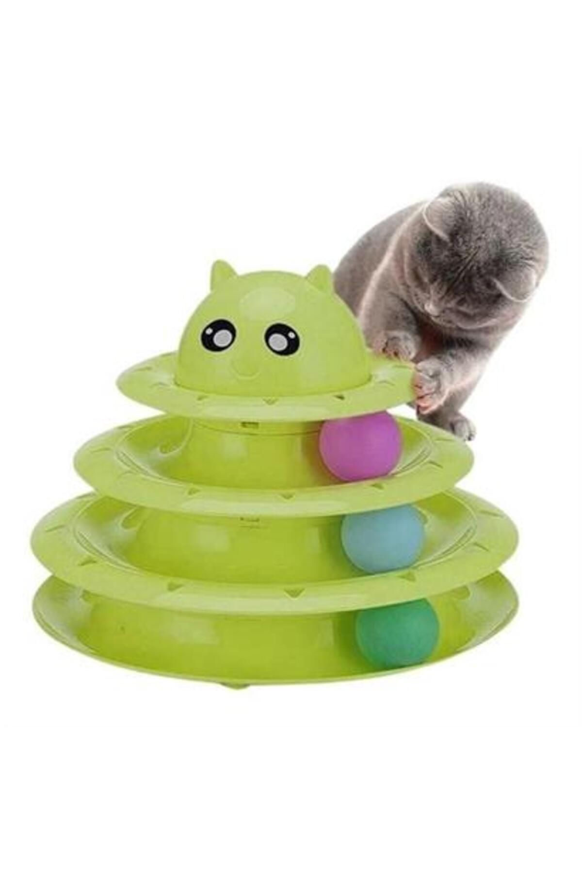 Tenda-Three Storey Tower Of Tracks Cat Toy Set - Fun Cat Game 6