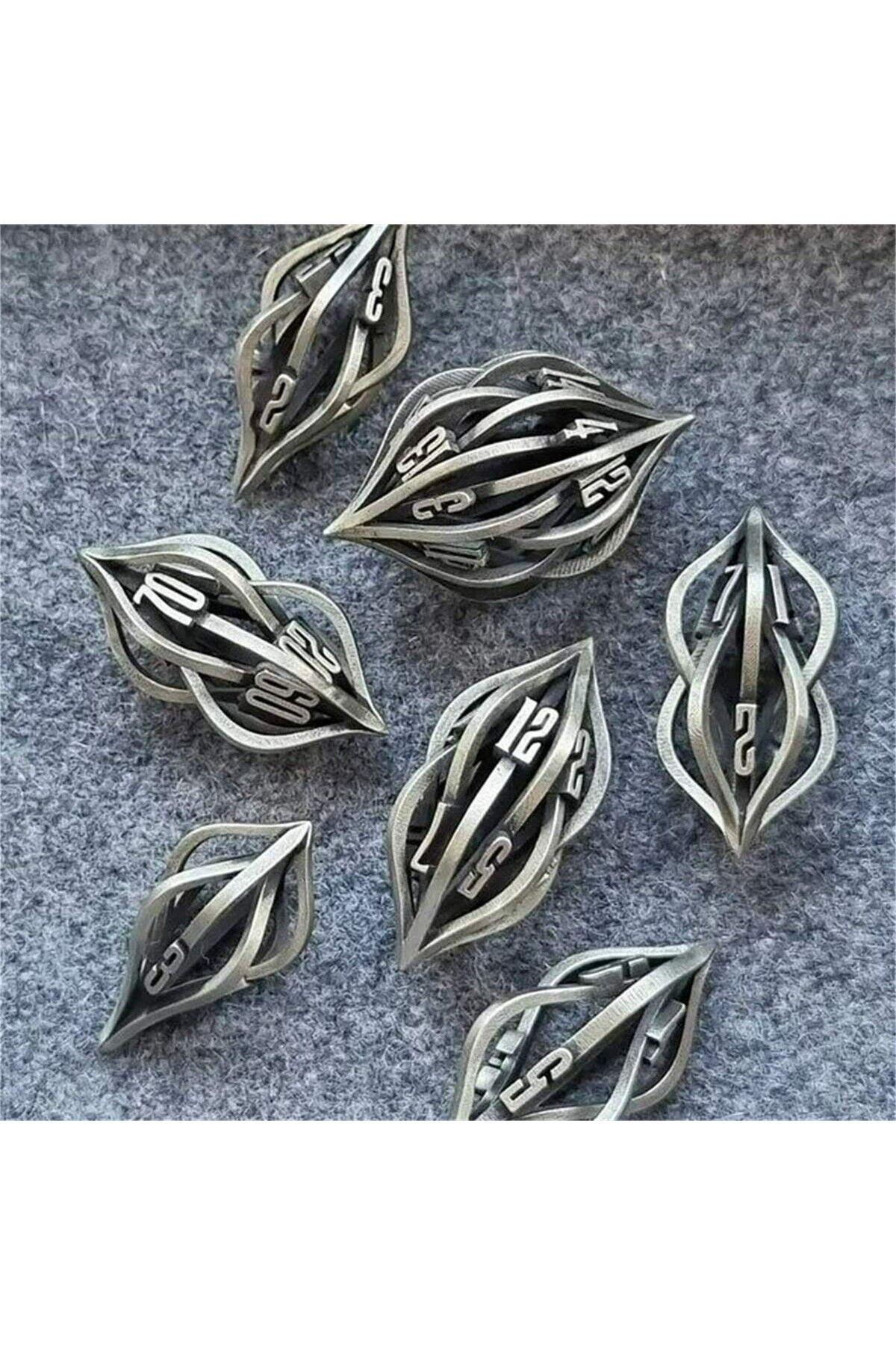 Choice-The Arcanum Dice Set 7PCS DND Dice 3D Metal Printed Metal Dice, RPG Dice For Tab 5