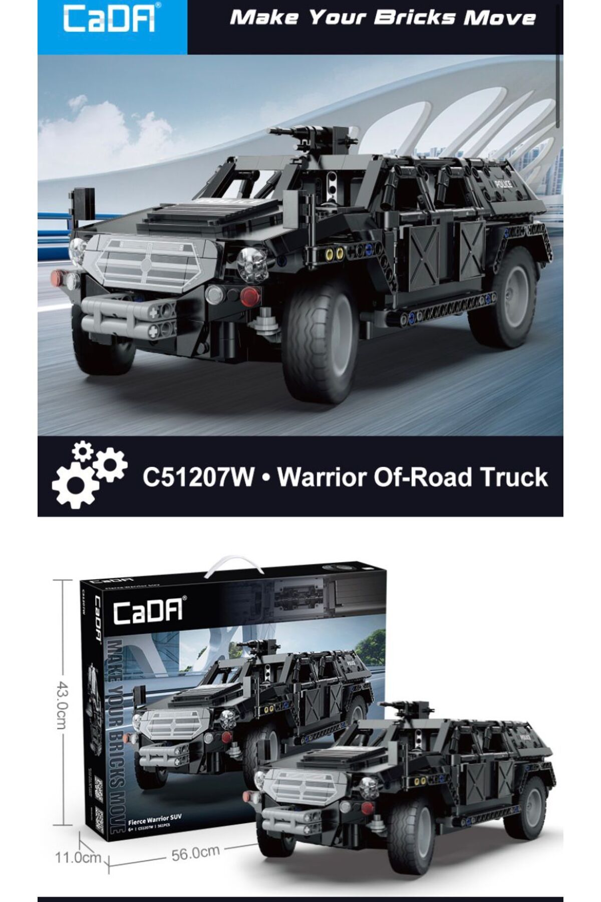 cada-C51207W Drived by the Technician, Designer Armored Suv, 561 Children. 1