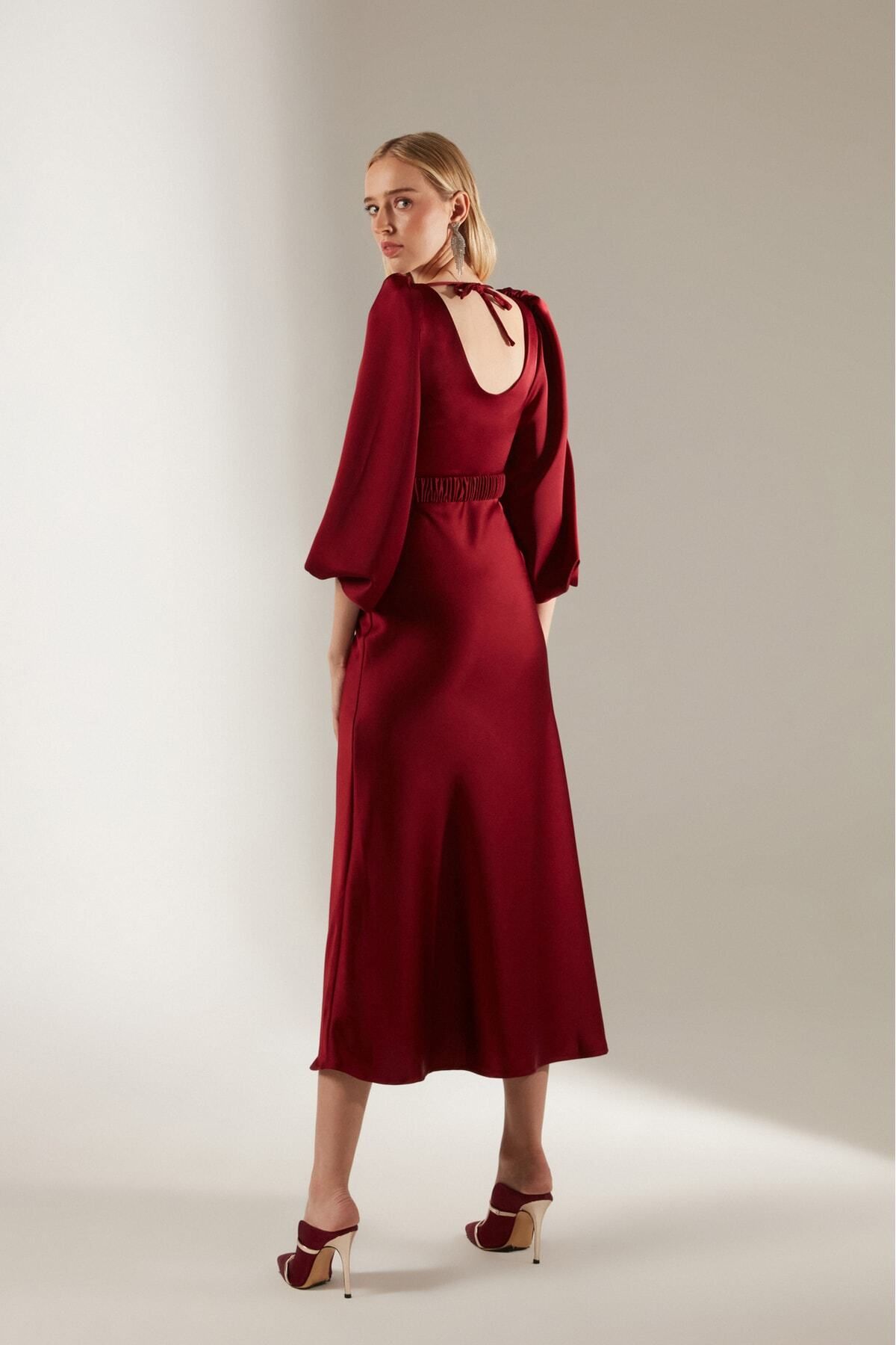 BETTY & SAM-Heleny Special Design Dark Red Engagement Dress 6